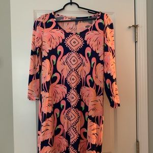 Lily Pulitzer flamingo print dress